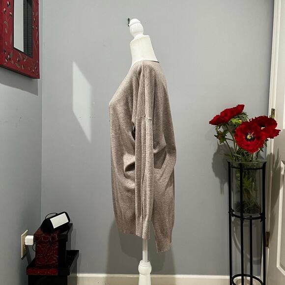 NEW Alexander + David V-Neck Longline Oversized Cozy Soft Tunic Sweater S/M NWT - Picture 6 of 16